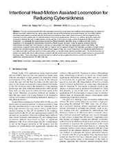 Intentional Head-Motion Assisted Locomotion for Reducing Cybersickness